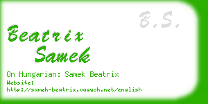 beatrix samek business card